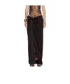 Jean Paul Gaultier Wood-print Pareo In Black