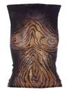 Jean Paul Gaultier Wood-print Sleeveless Top In Brown