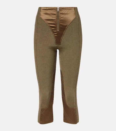 Jean Paul Gaultier Wool-blend Capri Pants In Green