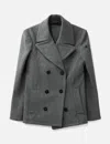 Jean Paul Gaultier Wool Pea Coat In Gray