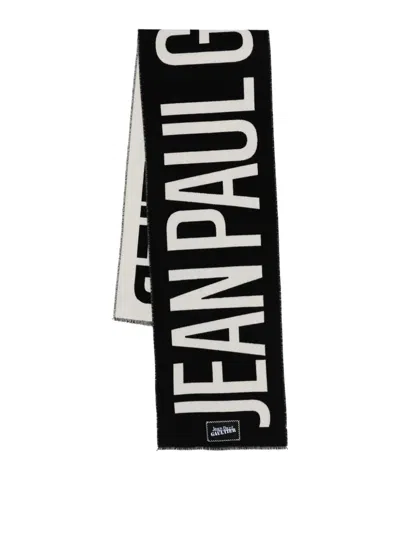 JEAN PAUL GAULTIER WOOL SCARF WITH  LOGO
