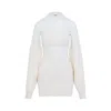 Jean Paul Gaultier Wool Short Dress With Mesh Details Women