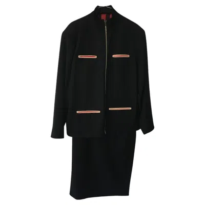 Pre-owned Jean Paul Gaultier Wool Skirt Suit In Black