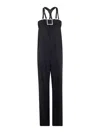Jean Paul Gaultier Jumpsuit Aus Schurwolle Mit Leder In Black