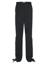 Jean Paul Gaultier Straight Leg Wool Trousers In Black