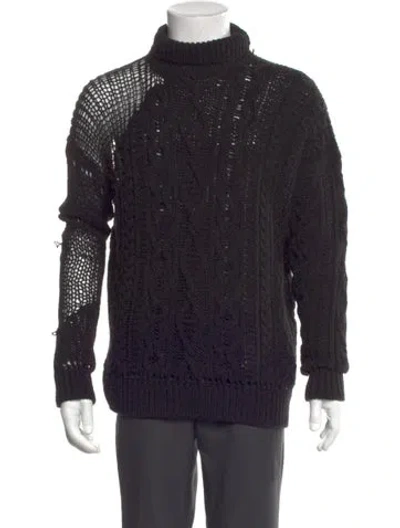 Pre-owned Jean Paul Gaultier Wool Turtleneck Pullover In Black