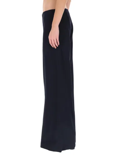 Jean Paul Gaultier Wraparound Wool-blend Trousers In Blue