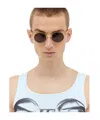 Jean Paul Gaultier X Karim Benzema Round-frame Sunglasses In Nude
