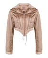 Jean Paul Gaultier Brown Knwls Edition Jacket In Nude