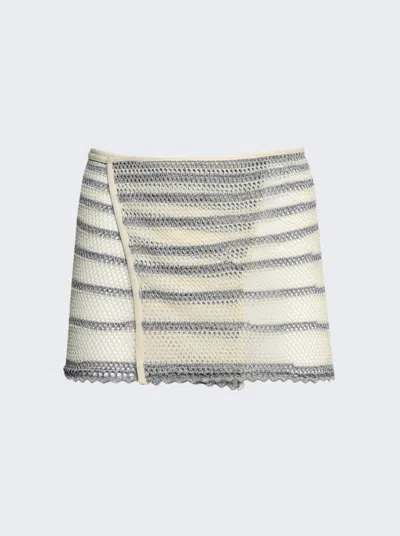 Jean Paul Gaultier X Knwls Mariniere Pointelle Mini Skirt In Multi