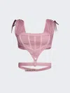 Jean Paul Gaultier Pink Knwls Edition Denim Tank Top In Blue