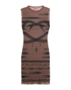 Jean Paul Gaultier X Knwls Woman Mini Dress Brown Size M Polyamide, Elastane