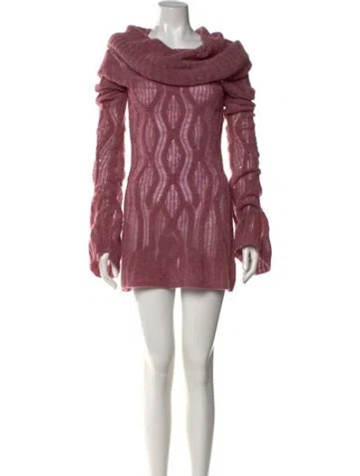 Pre-owned Jean Paul Gaultier X Knwls Wool Mini Dress In Pink