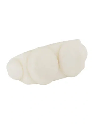 Pre-owned Jean Paul Gaultier X La Manso Resin Cocktail Ring In White