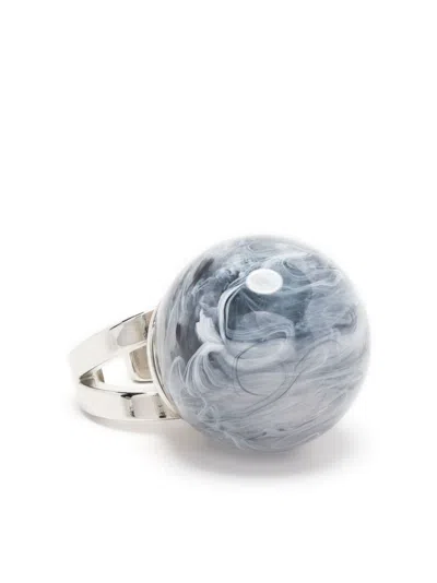 Jean Paul Gaultier X La Manso Silver Crystal Ball Ring