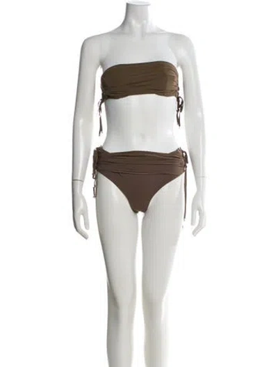 Pre-owned Jean Paul Gaultier X La Perla Vintage 2011 Bikini In Brown
