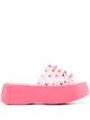 Jean Paul Gaultier X Melissa Punk Love Becky Platform Slides In Pink