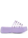 Jean Paul Gaultier X Melissa Punk Love Becky Platform Mules In Purple