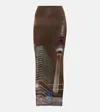 Jean Paul Gaultier Brown Shayne Oliver Edition Maxi Skirt In Multi