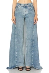 Jean Paul Gaultier X Shayne Oliver Fishtail Wide Leg In Light Blue