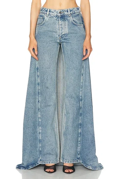 Jean Paul Gaultier X Shayne Oliver Fishtail Wide Leg In Light Blue