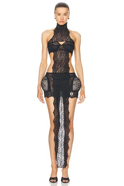 Jean Paul Gaultier X Shayne Oliver Lace Bandage Dress In Black