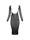 Jean Paul Gaultier X Shayne Oliver Mesh Low Cut And Backless Dress In Black