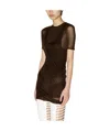 Jean Paul Gaultier Double Side Mini Dress Woman Black In Polyamide In Black