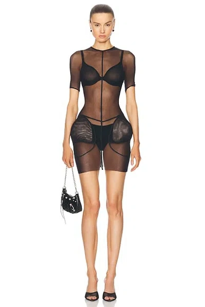 JEAN PAUL GAULTIER X SHAYNE OLIVER MESH SHORT DRESS