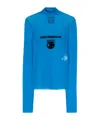 Jean Paul Gaultier X Shayne Oliver Mesh T-shirt In Blue