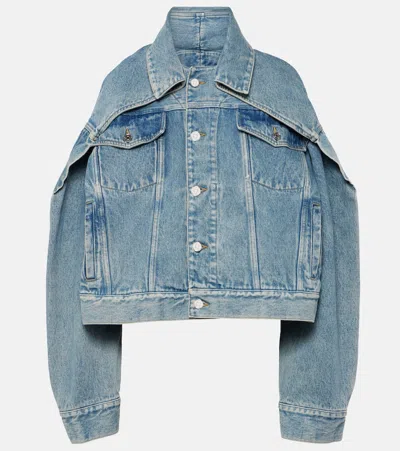 Jean Paul Gaultier X Shayne Oliver Oversized Denim Jacket In Light Blue