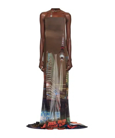 JEAN PAUL GAULTIER JEAN PAUL GAULTIER X SHAYNE OLIVER PRINT DRESS