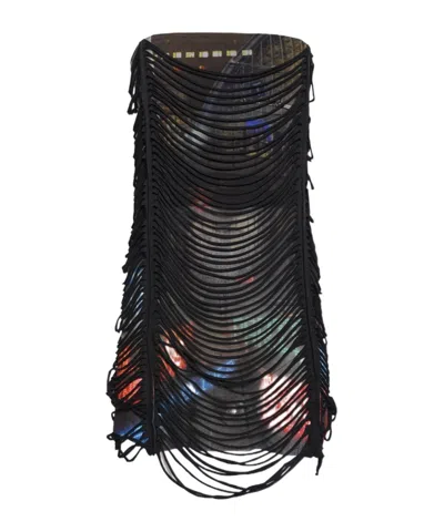 Jean Paul Gaultier X Shayne Oliver The Slashed City Minidress In Black