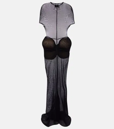 Jean Paul Gaultier X Shayne Oliver Tulle Gown In Black