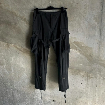Pre-owned Jean Paul Gaultier X Vintage Jpg Homme Bondage Strap Cargo Trousers In Black