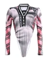 Jean Paul Gaultier X Yproject Jean Paul Gaultier X Y/project Woman Bodysuit Pink Size 6 Polyamide, Elastane