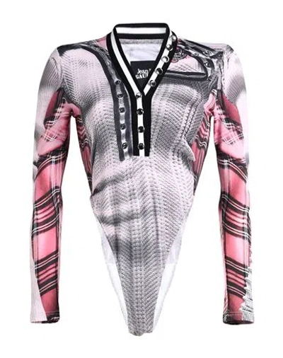 Jean Paul Gaultier X Yproject Jean Paul Gaultier X Y/project Woman Bodysuit Pink Size 6 Polyamide, Elastane