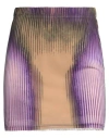 Jean Paul Gaultier X Yproject Jean Paul Gaultier X Y/project Woman Mini Skirt Purple Size 00 Polyamide, Elastane