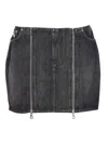 Jean Paul Gaultier Mini Skirt With Pockets And Belt Loops In Gray