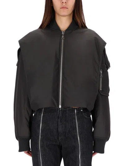 Jean Paul Gaultier Zip-fastening Bomber Jacket In Black