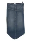 Jean Paul Gaultier Zipped Denim Skirt In Blue