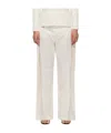 Jean Paul Gaultier Zipper Wide-leg Trousers In White