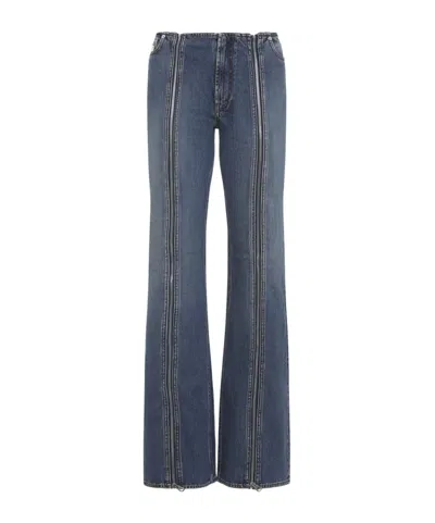 JEAN PAUL GAULTIER ZIPPERED DENIM TROUSERS