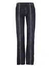 Jean Paul Gaultier Zippped Jeans In Black