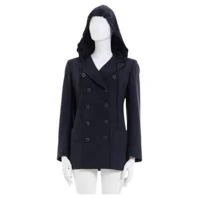 Pre-owned Jean Paul Gaultier S/s 1990 "rhapsody In Blue "double Breasted Hooded Blazer