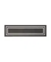 Jean Pierre Double Line Border Tufted In Dark Gray And White
