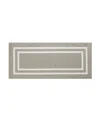 Jean Pierre Double Line Border Tufted In Light Gray And White