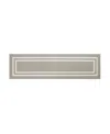 Jean Pierre Double Line Border Tufted In Light Gray And White