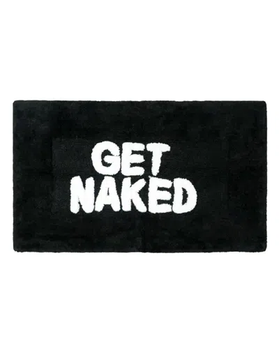 Jean Pierre Get Naked Cotton Bath Rug, 21" X 34" In Black
