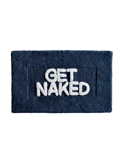 Jean Pierre Get Naked Cotton Bath Rug, 21" X 34" In Navy